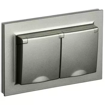 Розетка IEK BR-R26-16-44-K37-F BRITE, СП, 2 розетки,СП BRITE, РСбш12-3-44-БрШ, 16А, шампань 954717