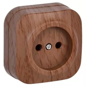 Розетка IEK ERH10-K24-10 GLORY, ОП, 1 розетка без заземления