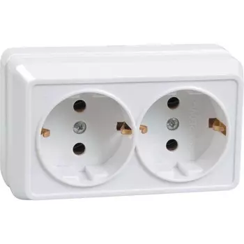 Розетка IEK ERO21-K01-16-DC Октава, ОП, 2 розетки, IP20