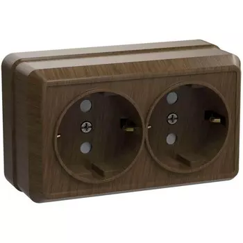 Розетка IEK ERO21-K04-16-DC Октава, ОП, 2 розетки, IP20