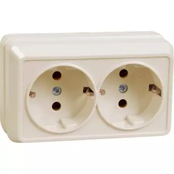 Розетка IEK ERO21-K33-16-DC Октава, ОП, 2 розетки, IP20