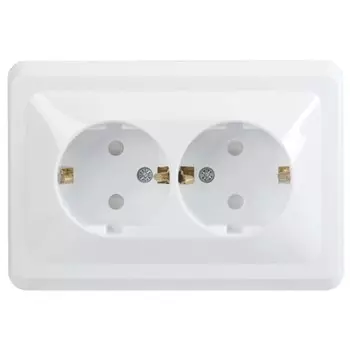 Розетка IEK ERV24-K01-16-DM Вега, СП, 2 розетки, с заземлением