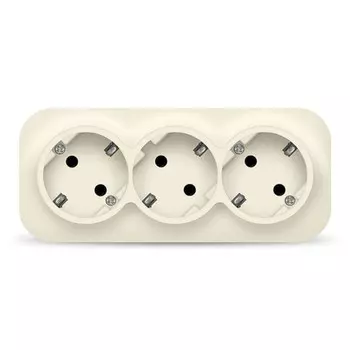 Розетка IONICH 1429, ОП, 3 розетки, IP20