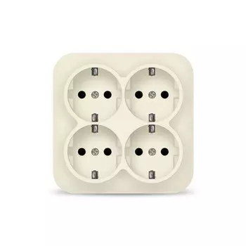 Розетка IONICH 1454, ОП, 4 розетки, IP20