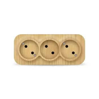 Розетка IONICH 1455, ОП, 3 розетки, 10А, слоновая кость