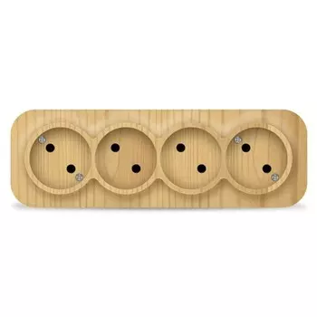 Розетка IONICH 1456, ОП, 4 розетки, 10А, сосна