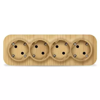 Розетка IONICH 1457, ОП, 4 розетки, IP20