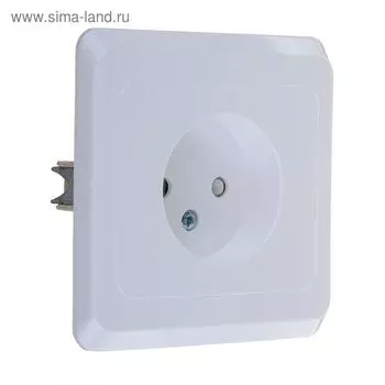 Розетка "Этюд" SchE PC16-002B, 16 А, одноместная без з/к, с защитными шторками, белая