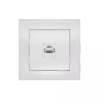 Розетка компьютерная 1-м СП Бриллиант бел. UNIVersal 7947601