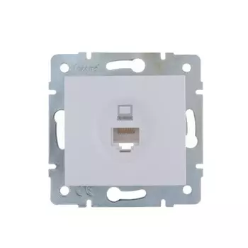 Розетка компьютерная 1-м СП Karina RJ45 механизм бел. LEZARD 707-0288-139