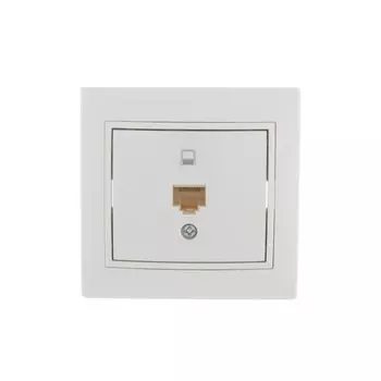 Розетка компьютерная 1-м СП Mira RJ45 бел./бел. LEZARD 701-0202-139