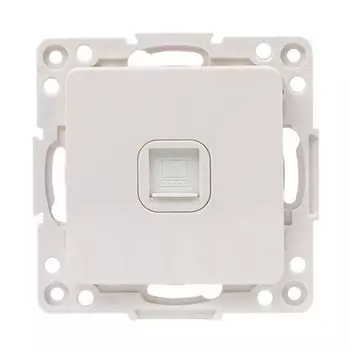 Розетка компьютерная 1-м Стокгольм RJ45 механизм бел. PROxima EKF EYK01-035-10