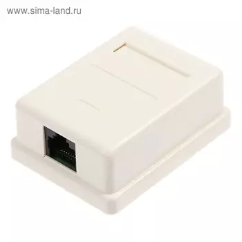 Розетка компьютерная REXANT RJ-45, 1 порт, накладная, cat 5e