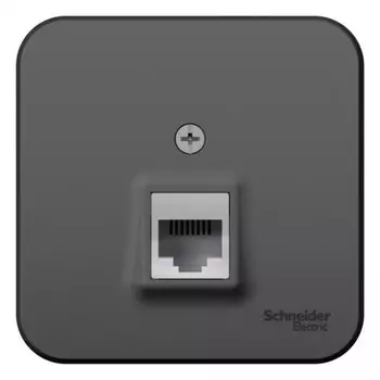 Розетка компьютерная SchE BLNIA045006 Blanca, ОП, 1 розетка, кат.5E,