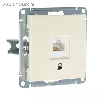 Розетка компьютерная "W59" SchE RSI-152K5E-2-86, RJ45, одноместная, скрытая, цвет бежевый