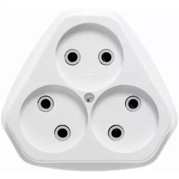 Розетка Кунцево 5920, ОП, 3 розетки, 10А