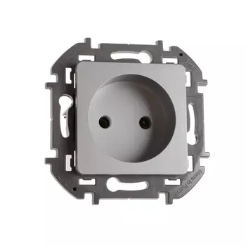 Розетка Legrand INSPIRIA, 2 К, 16 А, 250 В, Алюминий
