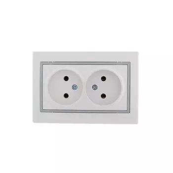 Розетка LEZARD 701-0215-128 Mira, СП, 2 розетки, IP20