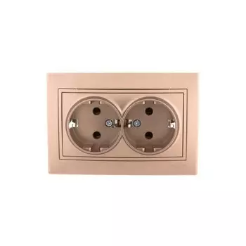 Розетка LEZARD 701-3131-127 Mira, СП, 2 розетки, IP20