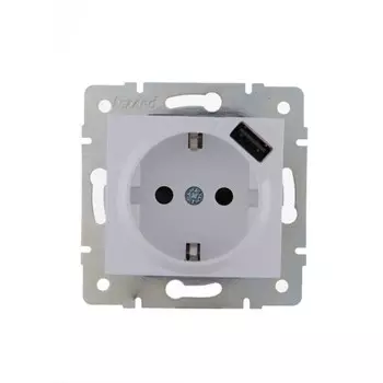 Розетка LEZARD 707-0288-181 Karina, СП, с заземлением