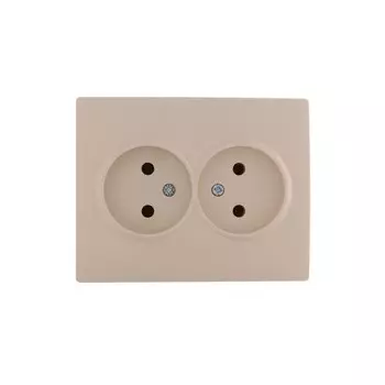 Розетка LEZARD 707-0300-128B Karina, СП, 2 розетки, IP20