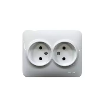 Розетка LEZARD 708-0200-128B Karina Life 2 розетки, цвет белый