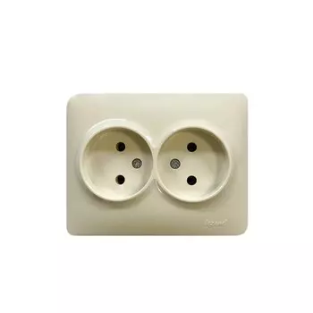 Розетка LEZARD 708-0300-128B Karina Life 2 розетки, цвет кремовый