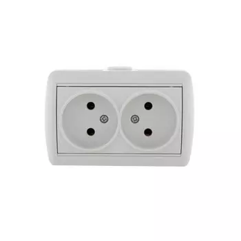 Розетка LEZARD 710-0200-128 Nata, ОП, 2 розетки, IP20