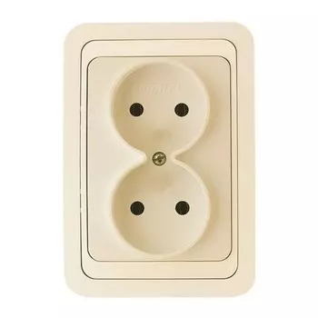 Розетка Makel 25017 Mimoza, СП, 2 розетки, IP20