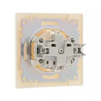 Розетка одноместная Luazon Lighting "Антей", 16 А, скрытая, с з/к, белая