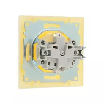 Розетка одноместная Luazon Lighting "Антей", 16 А, скрытая, с з/к, бежевая