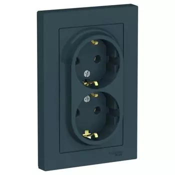 Розетка SchE ATN000824 AtlasDesign, СП, 2 розетки, IP20