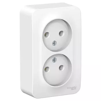 Розетка SchE BLNRA000221 Blanca, ОП, 2 розетки, IP20