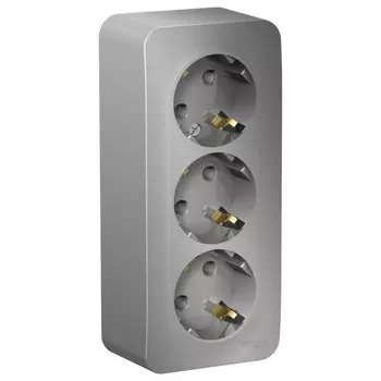 Розетка SchE BLNRA010313 Blanca, ОП, 3 розетки, IP20