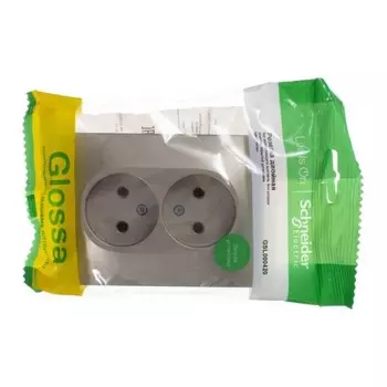 Розетка SchE GSL000420 Glossa, СП, 2 розетки, IP20
