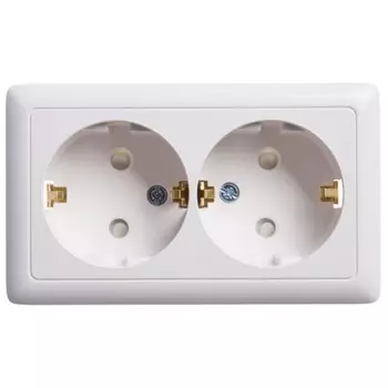 Розетка SchE RA16-239-B Хит, ОП, 2 розетки, IP20