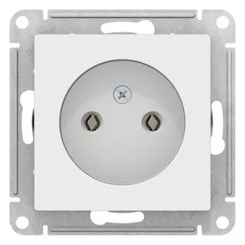 Розетка SE ATLASDESIGN, 16 А, 250 В, встраиваемая, без з/к, IP20, белая, ATN000141