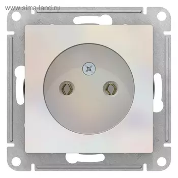 Розетка SE ATLASDESIGN, 16 А, без з/к, механизм, цвет жемчуг