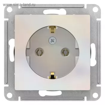 Розетка SE ATLASDESIGN, 16 А,с з/к, механизм, цвет жемчуг