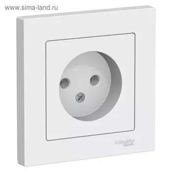 Розетка SE ATLASDESIGN, 16 А, в сборе,без з/к, белый