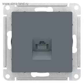 Розетка SE ATLASDESIGN, компьютерная, RJ45, механизм, цвет грифель