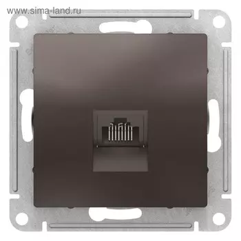 Розетка SE ATLASDESIGN, компьютерная, RJ45, механизм, цвет мокко