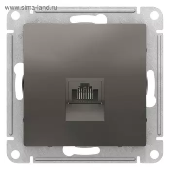 Розетка SE ATLASDESIGN, компьютерная, RJ45, механизм, цвет сталь