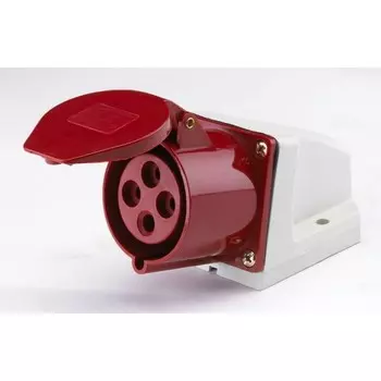 Розетка стационарная ОП 124 РС-102 32А 3P+PE 380В IP44 DEKraft 26032DEK