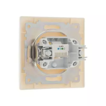 Розетка телефонная одноместная Luazon Lighting "Антей", скрытая, белая