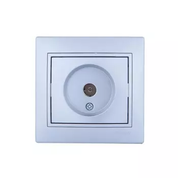 Розетка телевизионная оконечная TV СП Mira сер. металлик LEZARD 701-1010-130