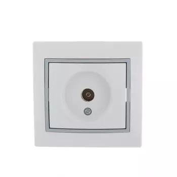 Розетка телевизионная проходная TV СП Mira бел./сер. LEZARD 701-0215-129