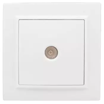 Розетка телевизионная TV 1-м СП Минск 5-862МГц 75Ом бел. Basic EKF ERA00-027-10
