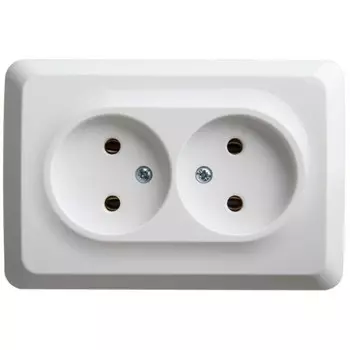 Розетка угловая SchE PA16-105B Этюд, ОП, 2 розетки, IP20