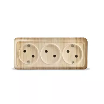 Розетка Universal 1172 Олимп, ОП, 3 розетки, IP20